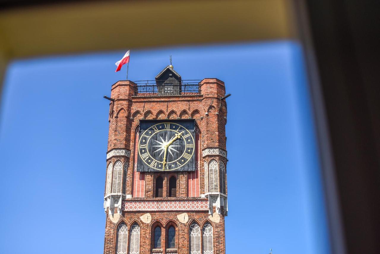 Apartament Z Widokiem Na Pomnik Kopernika - Rynek Staromiejski Torun Bagian luar foto
